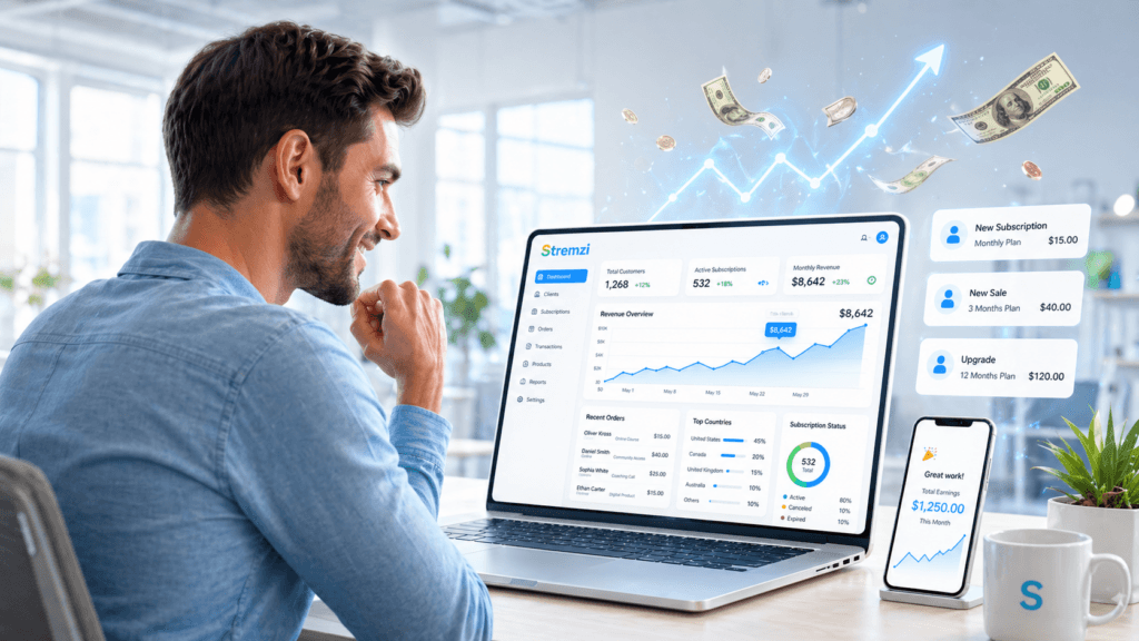 IPTV reseller program dashboard — Stremzi 2026