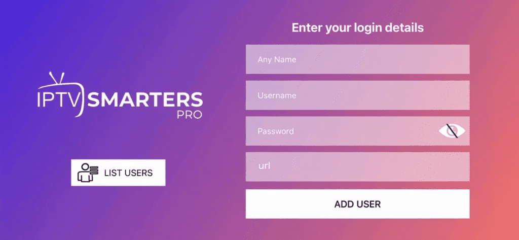 Enter Stremzi Credentials on IPTV Smarters Pro for iOS